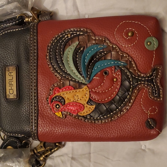 *Leather Rooster Crossbody Bag - Picture 2 of 13